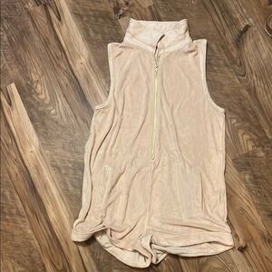 Tan French Terry Comfy Romper